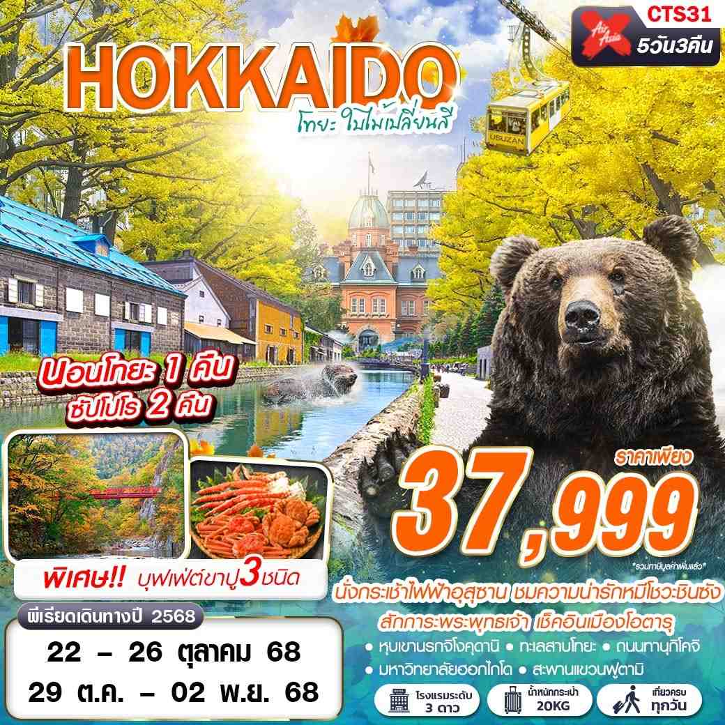 XJ DMK HOKAIDO โทยะ ใบไม้เปลี่ยนสี (เที่ยวเต็ม) OCT 5D3N