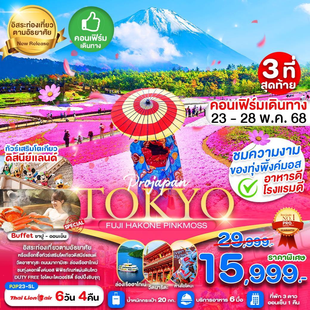 TOKYO FUJI HAKONE PINK MOSS 6D4N