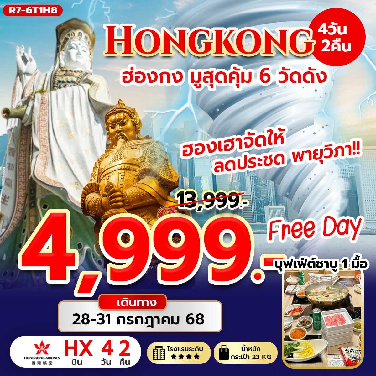 ฮองเฮาจัดให้ ลดประชด พายุวิภา ไหว้ 6 วัดดัง (HX)